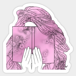 Spring Reader Sticker